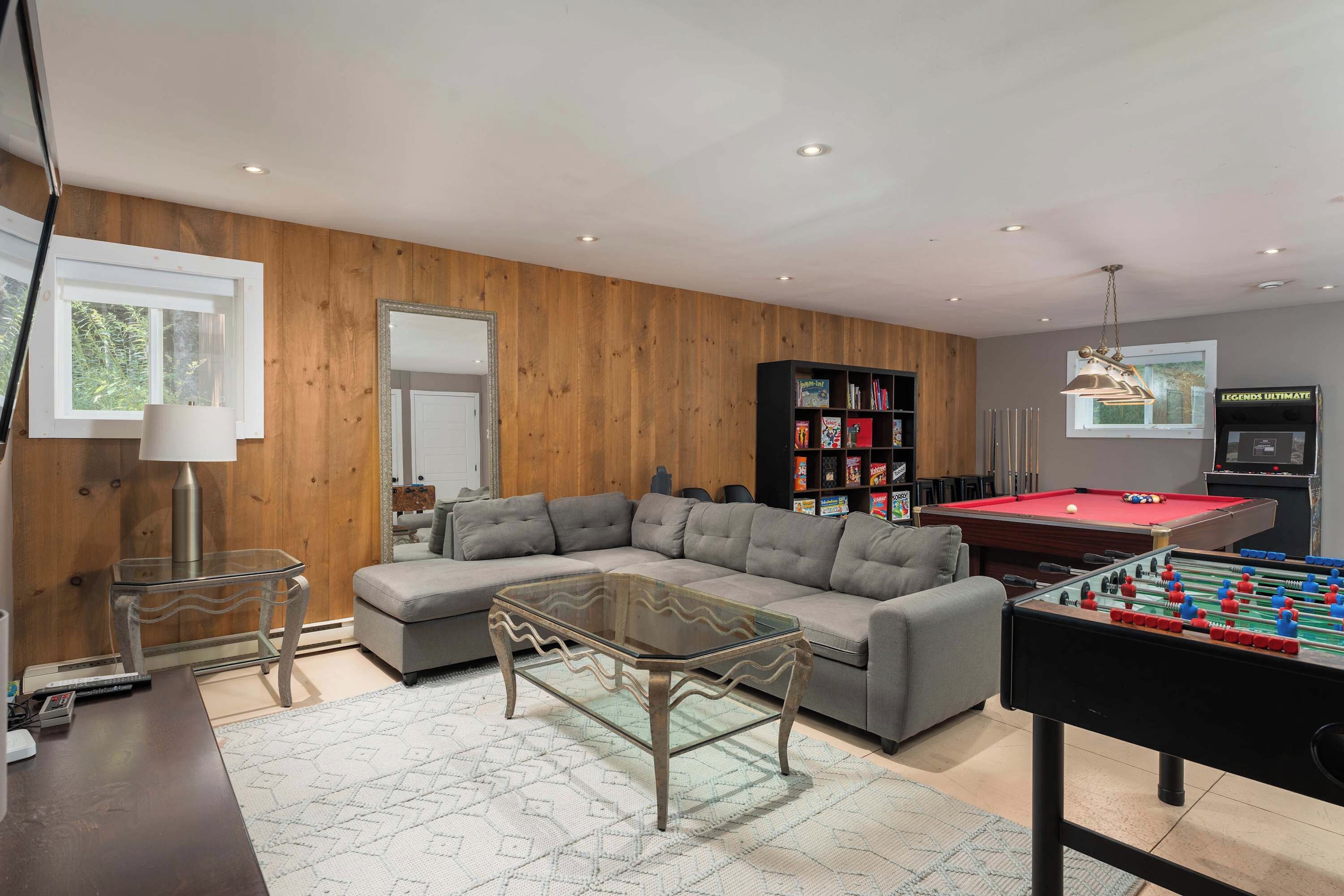 Send the kids downstairs to enjoy our games room, compete with old school NES and streaming services on the flat screen. 