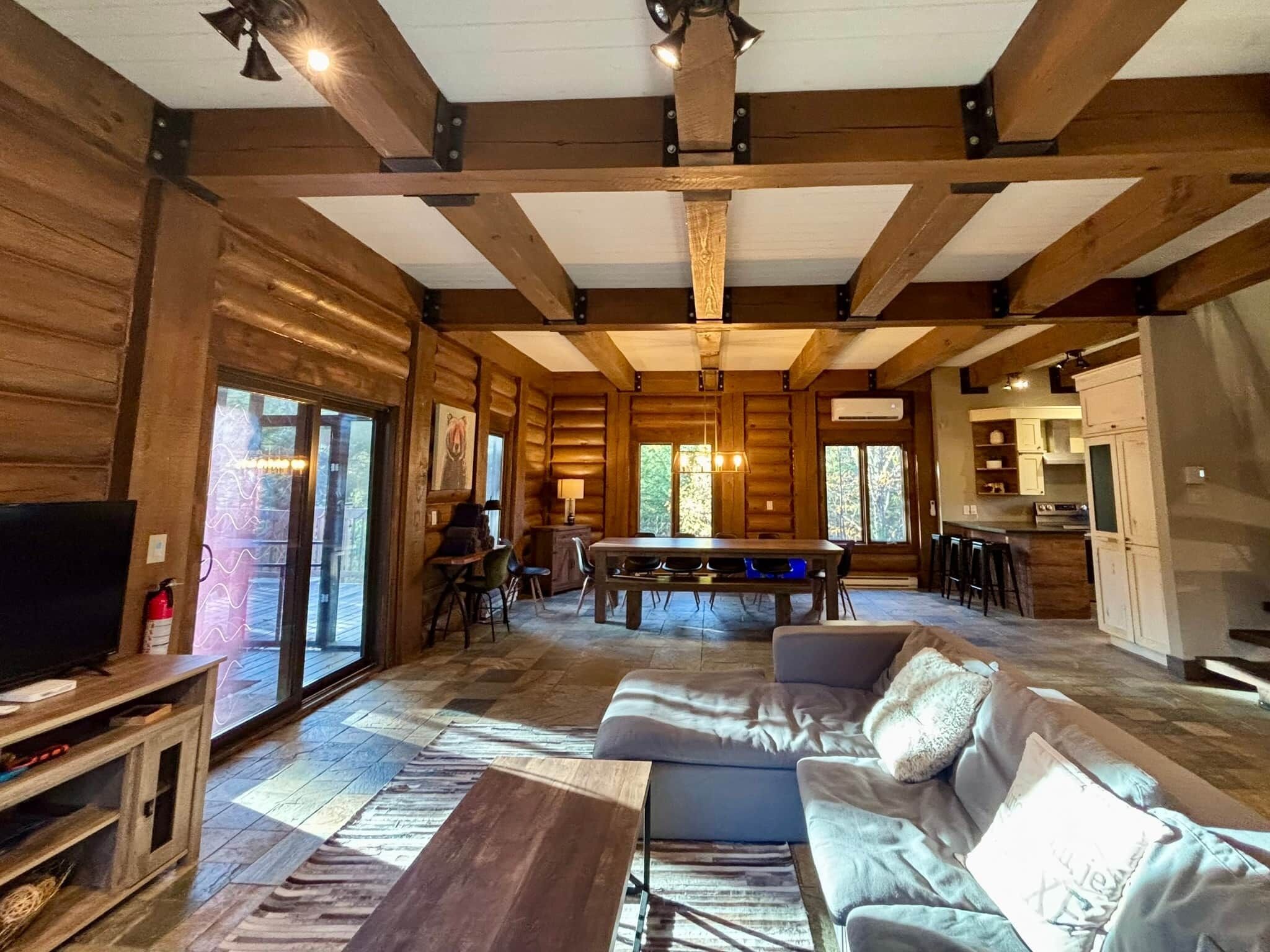 Smart TV, fireplace, video games, foosball