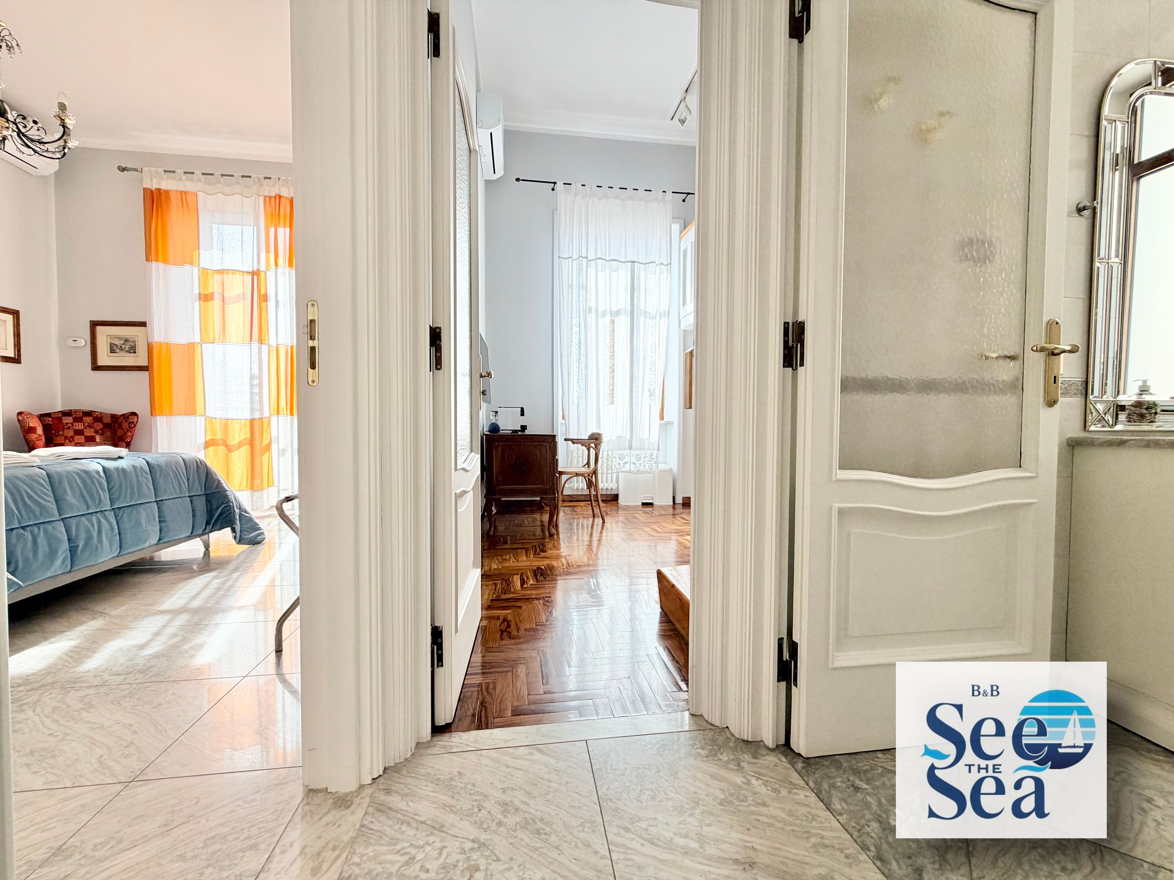 Chambre Quadruple Luxe, balcon, vue mer | Bureau, espace de travail pour ordinateur portable, Wi-Fi gratuit