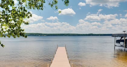 Dock + Views: Wooded Cabin on South Twin Lake