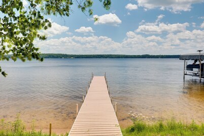Dock + Views: Wooded Cabin on South Twin Lake