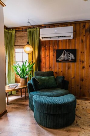 Televisión y chimenea 