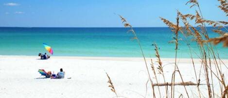 Sun loungers, beach towels