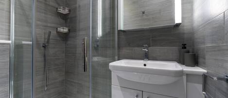 Shower, hair dryer