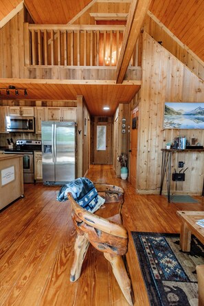 Interior - Mountain Views - Pet-Friendly Cabin with Hot Tub - 5 min to Clayton - EV Charger (Tiger)