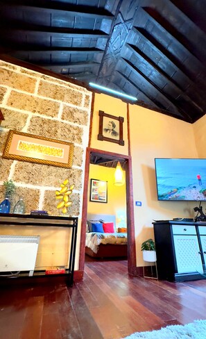 House, 2 Bedrooms, Accessible, City View | Living room | Books - Caletón Suites - Charming Farmhouse Retreat in Garachico, Tenerife (Garachico)