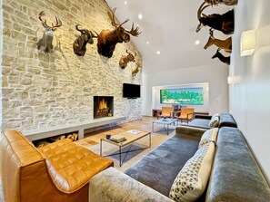 Smart TV, fireplace