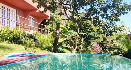 House with terrace, pool & sea view