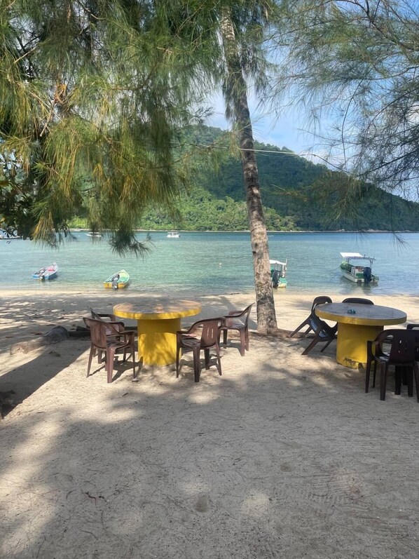 On the beach, white sand - The Reef Bluestar Perhentian (Pulau Perhentian Besar)