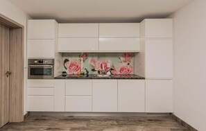 Fridge, oven, stovetop, dishwasher