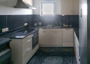 Fridge, oven, stovetop, dishwasher