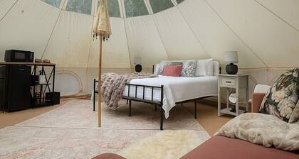 Private Stargazing Tent Dogwood Den – Peaceful Glamping with Fire Pit & Open Skies