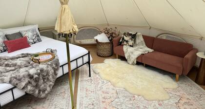 Private Stargazing Tent Dogwood Den – Peaceful Glamping with Fire Pit & Open Skies