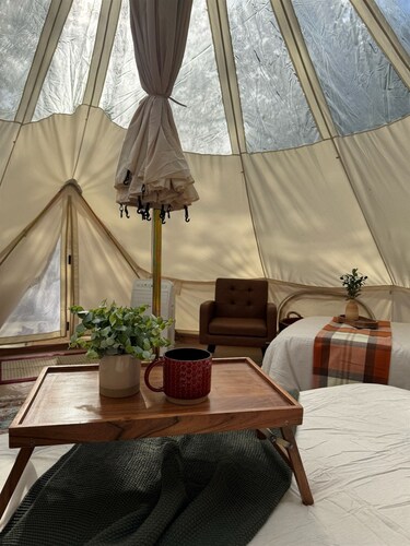 Private Stargazing Tent Maple Haven – Peaceful Glamping with Fire Pit & Open Skies