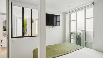 1 Schlafzimmer, BĂŒgeleisen/BĂŒgelbrett, kostenloses WLAN, BettwĂ€sche