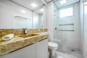 Basic Apartment | Bathroom - Modern Apt With Balcony 150m From the sea Abc0202 (Itajai)