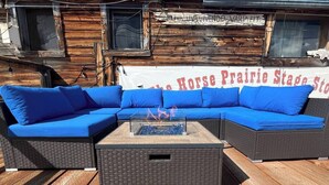 Terrace/patio - Hunting Cabin, Authentic 1800's, RUSTIC, Miner's fishing and Hunting Cabin (Grant)