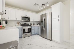 Microwave, oven, stovetop, dishwasher