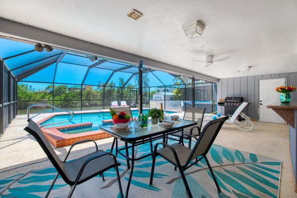 A heated pool