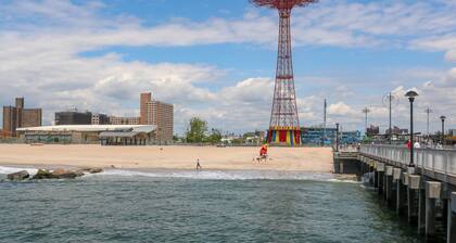 Sunny Modern 3-Bedroom Duplex w/ Outdoor Garden 2 Blocks From Coney Island Beach