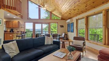 Smart TV, fireplace, video games, foosball
