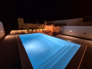 A heated pool