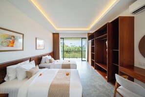 In-room safe, desk, laptop workspace, blackout curtains