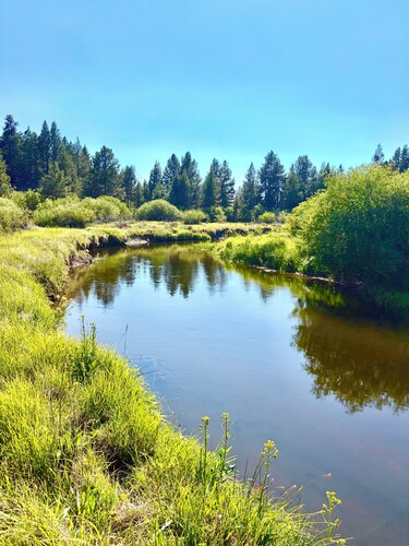 Sunriver Beaver Hut, with roof top terrace and direct river access!