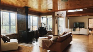 Smart TV, fireplace