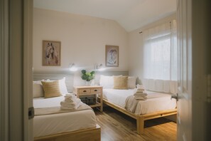 Desk, iron/ironing board, travel cot, free WiFi