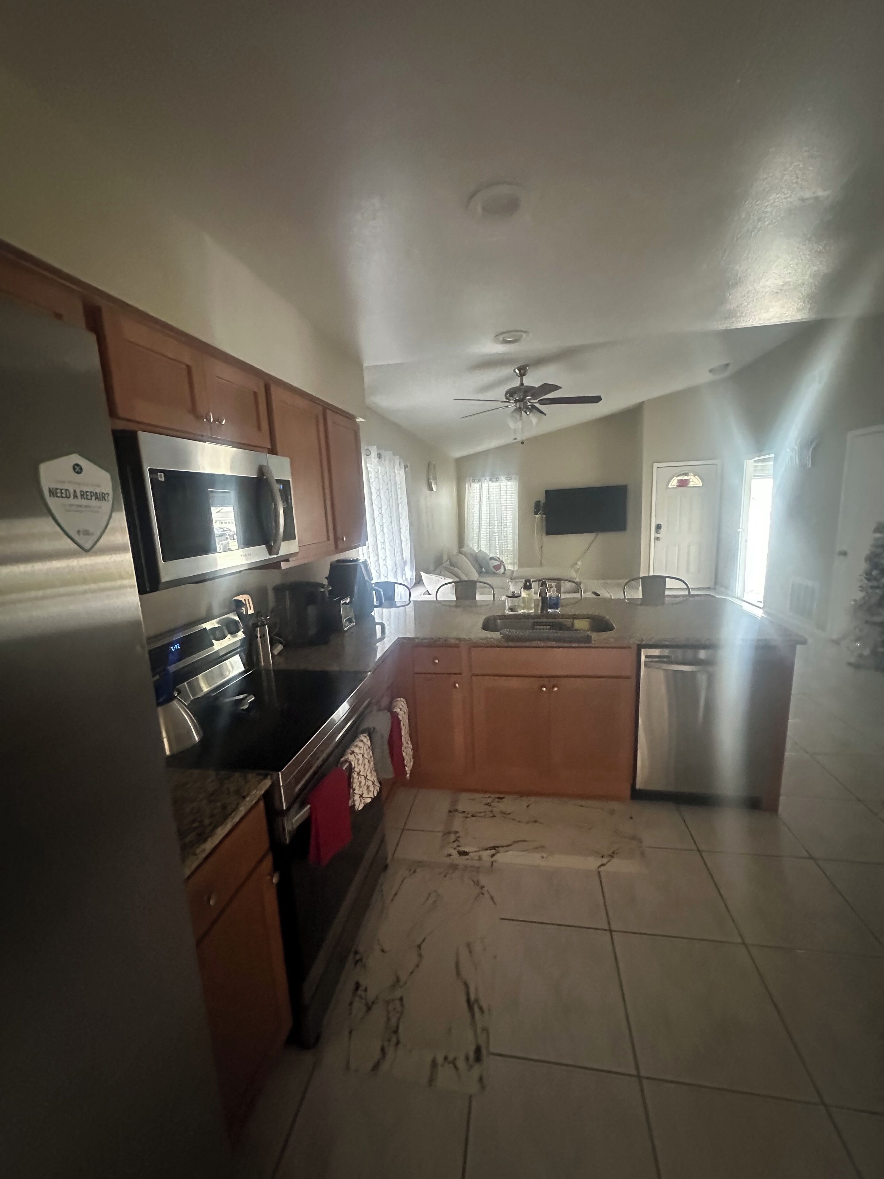 Microwave, oven, stovetop, dishwasher