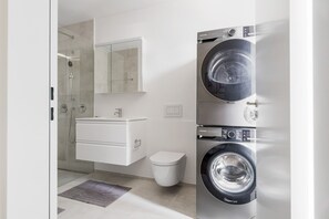 Hair dryer, towels