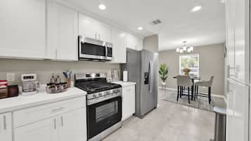 Microwave, oven, stovetop, dishwasher