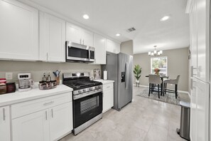 Microwave, oven, stovetop, dishwasher