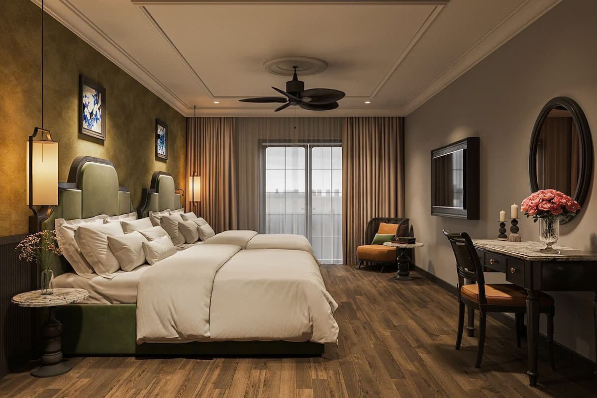 Camera con 2 letti singoli, balcone | Wi-Fi gratuito