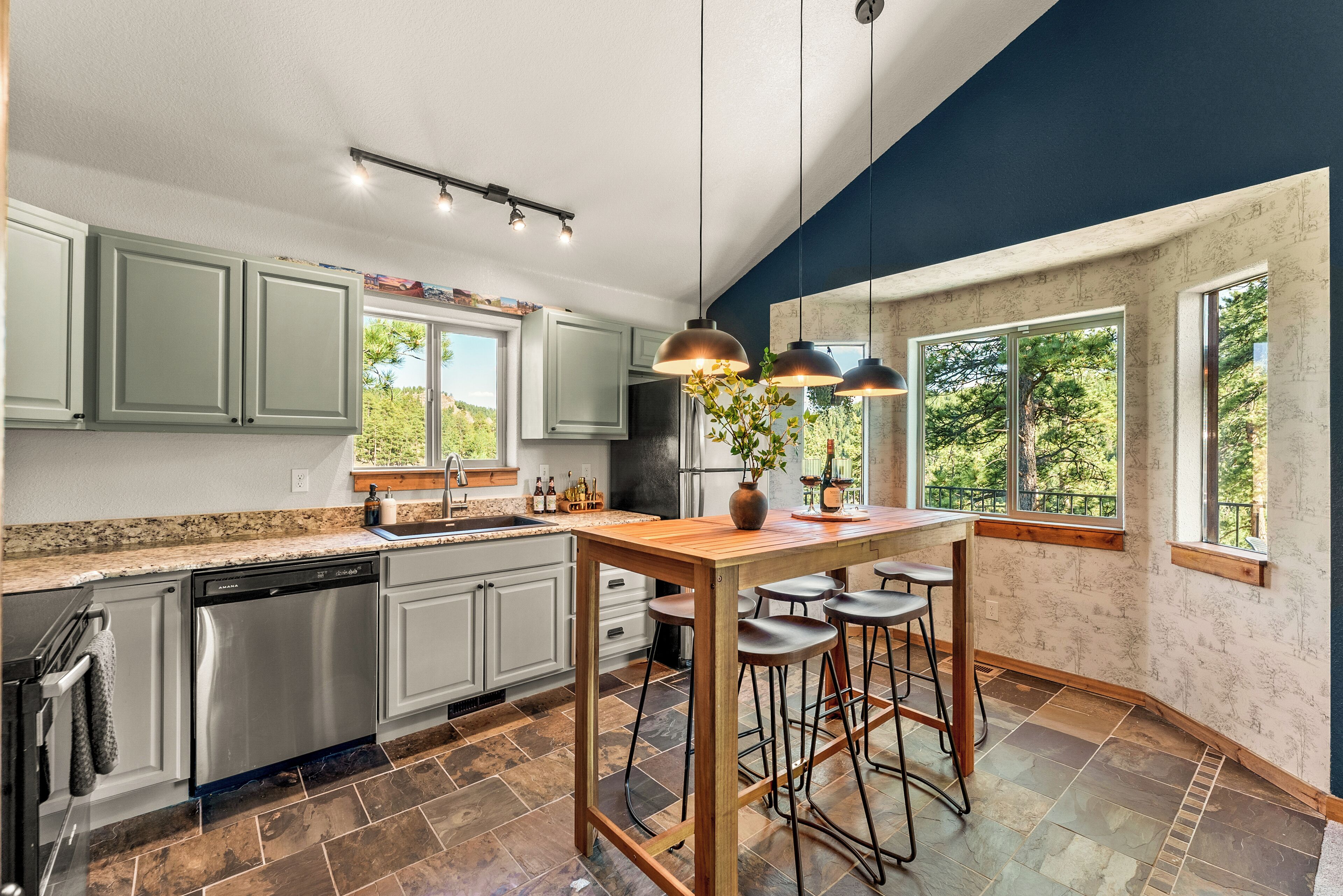 Microwave, oven, stovetop, dishwasher