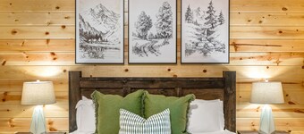 8BR Cabin w/ Indoor Pool, Game Room & Mountain Views