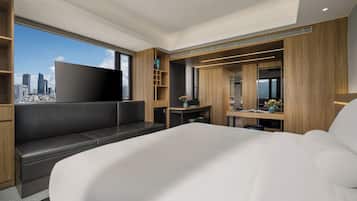 Presidential Double Room, City View | Desk, laptop workspace, free WiFi, bed sheets