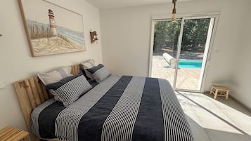3 chambres, fer et planche Ă repasser, Wi-Fi, draps fournis