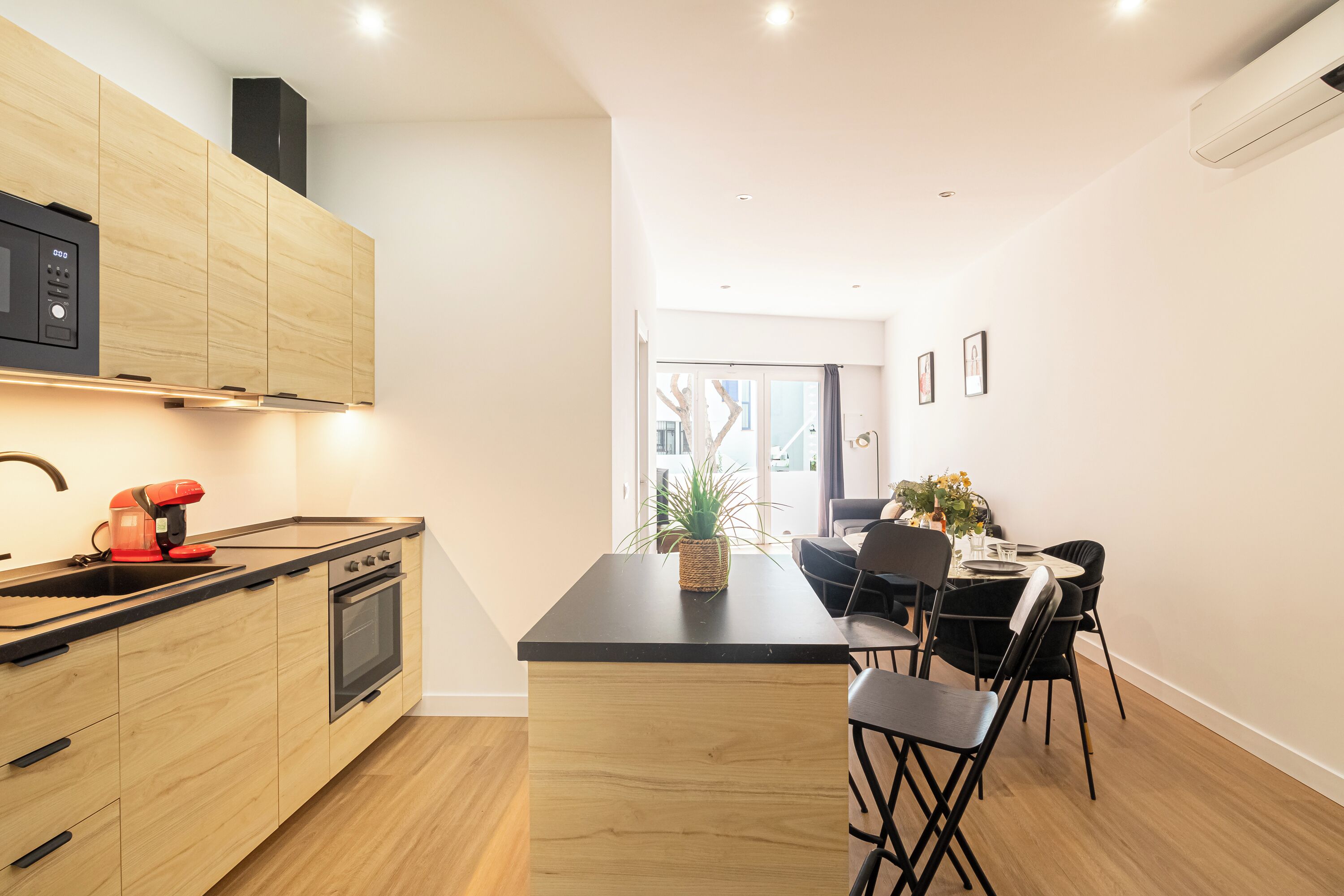 Standard Apartment, Multiple Bedrooms (Calahonda Beach B) | Private kitchen | Fridge, microwave, oven, stovetop