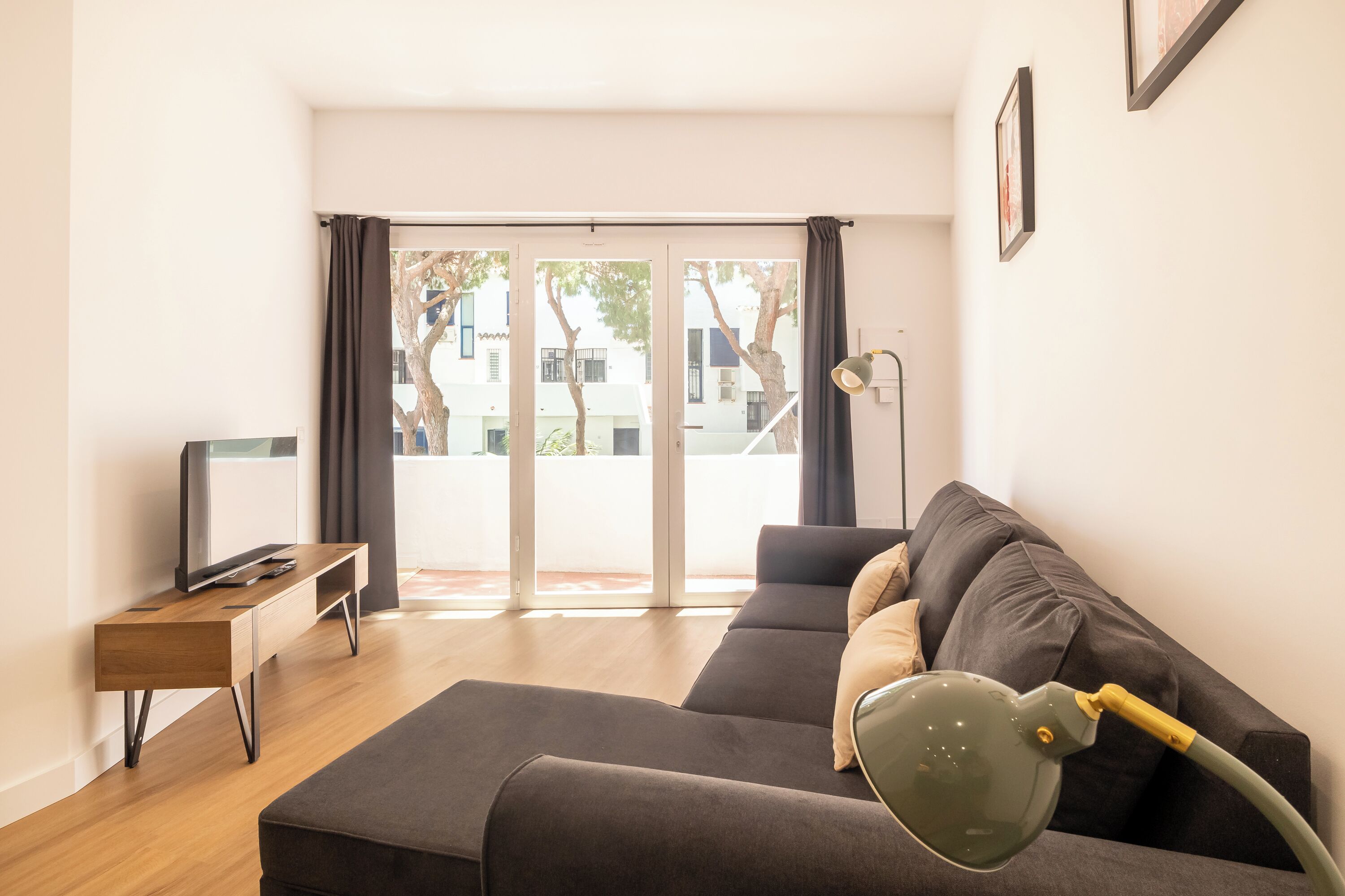 Standard Apartment, Multiple Bedrooms (Calahonda Beach B) | Living room | Smart TV