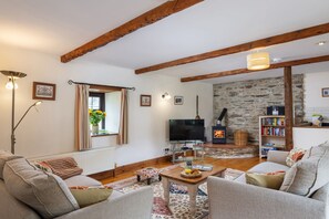 Smart TV, fireplace, DVD player, table tennis