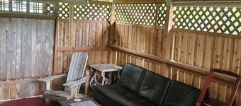 Hot Tub and King bed with 3 other beds