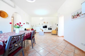 Villa, 2 Bedrooms, Private Pool | Living area | 30-inch TV with satellite channels