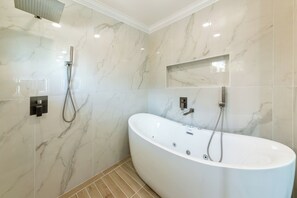 Dusche, Whirlpool, Haartrockner, Handtücher