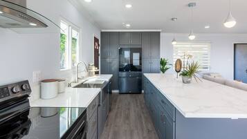 Microwave, stovetop, dishwasher