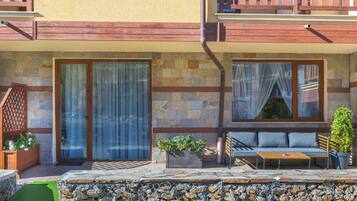 Family Apartment, Kitchen, Mountain View | Terrace/patio