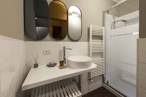 淋浴设施、毛巾、洗发水、卫生纸