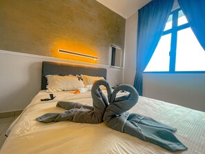 2 bedrooms, iron/ironing board, WiFi, bed sheets