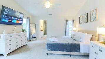 3 bedrooms, iron/ironing board, travel cot, WiFi